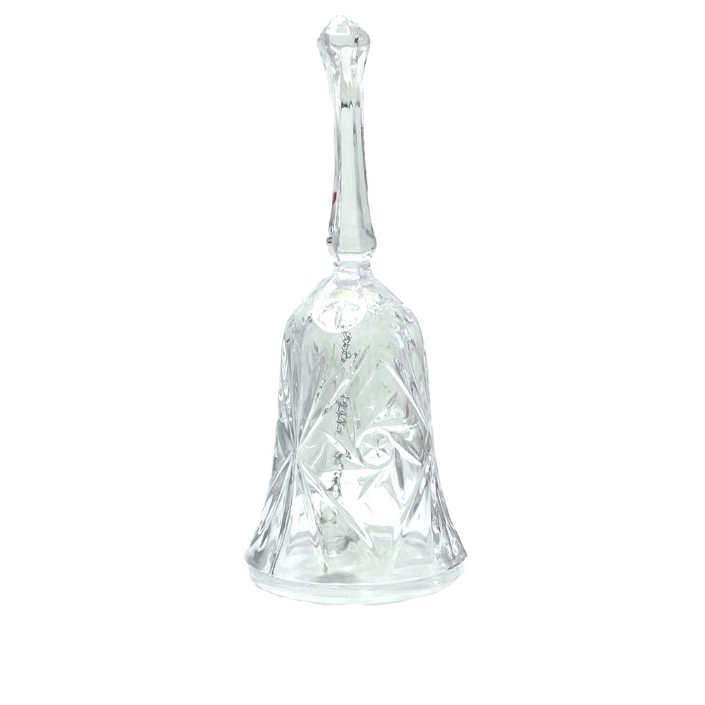 VINTAGE CLEAR CUT CRYSTAL SUNBURST DESIGN HAND BELL